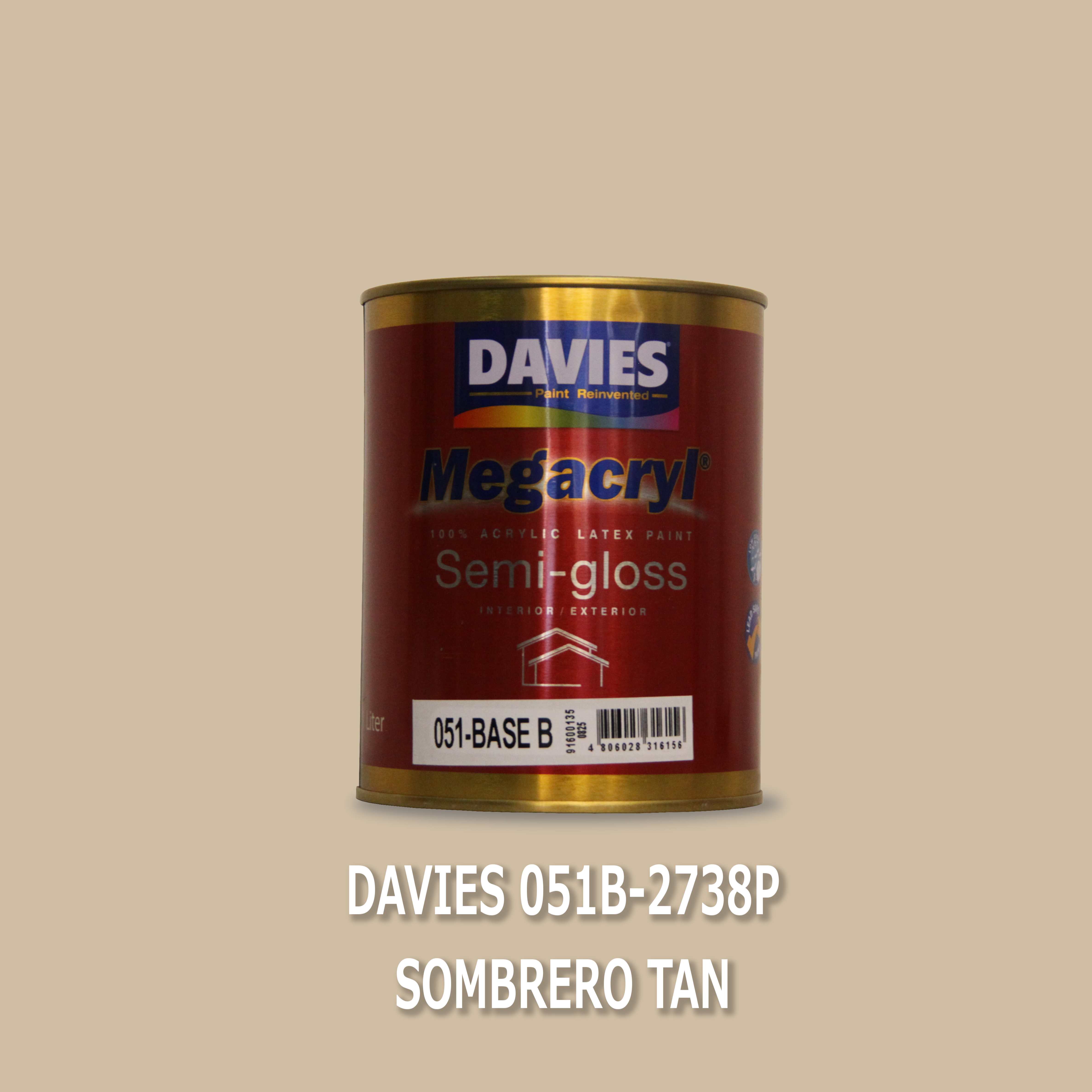 DAVIES 051B-2738P SOMBRERO TAN