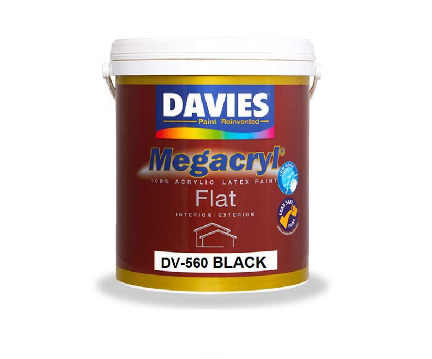 Davies Meg Flat Latex Black (560-4L)