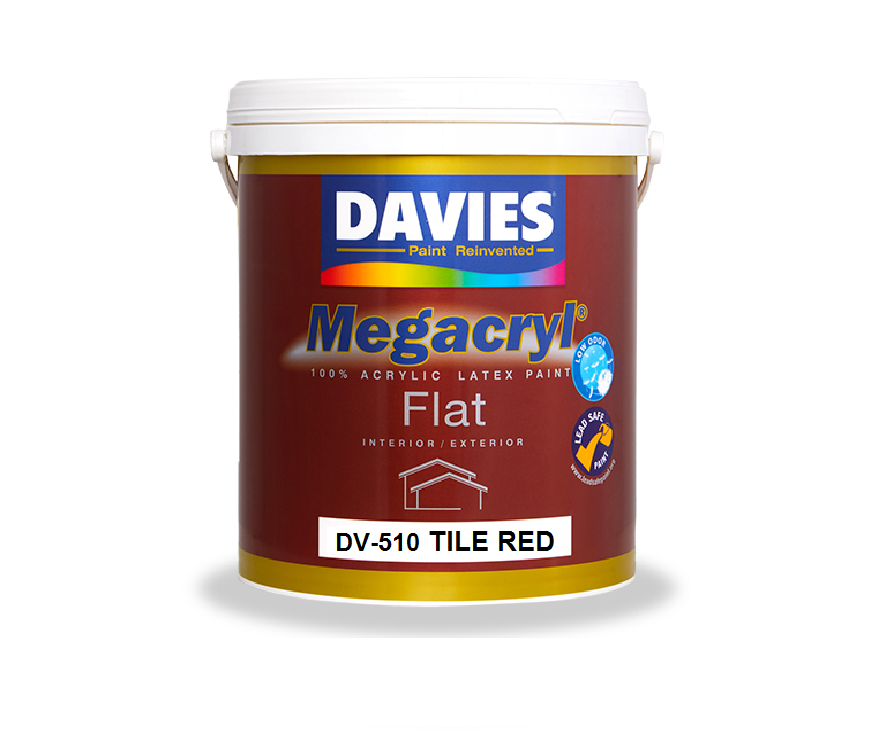 Davies Meg Flat Latex Tile Red (510-1L)