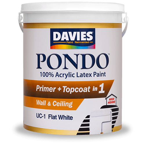 Davies Pondo Flat Latex White (UC-1-4L)
