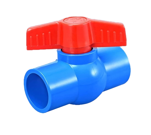 Poly Blue Ball Valve 3/4 Plain