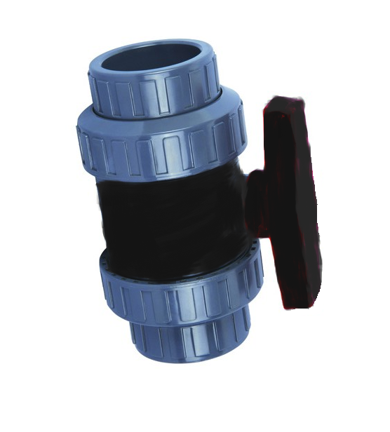 Poly PE Double Union Ball Valve 1/2