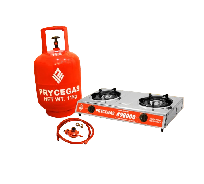 Prycegas Brandnew 11kg w/ Double Burner & Hose