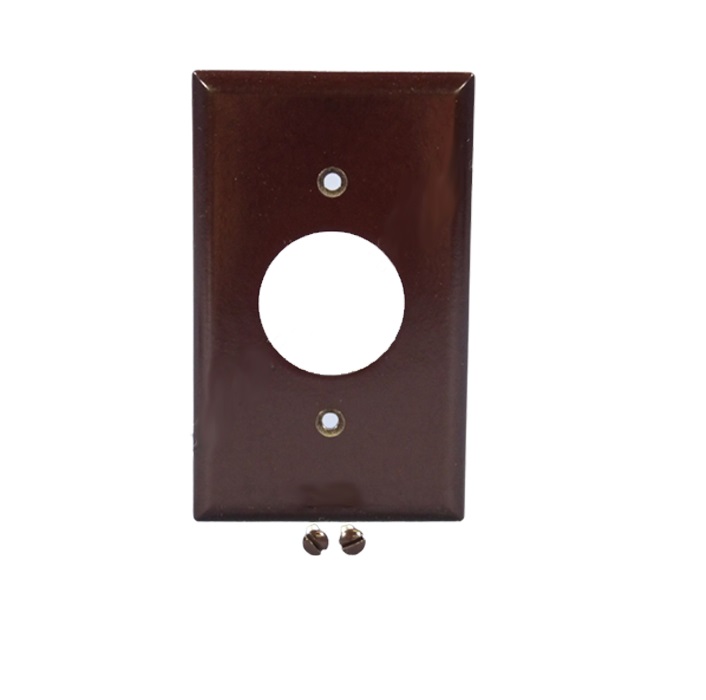 Eagle Single Receptacle Plate Brown 131B