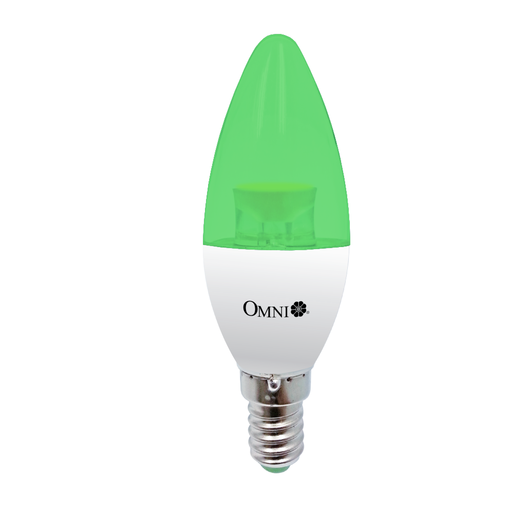 Omni CMG-005 Mini Candle Bulb Green 5W
