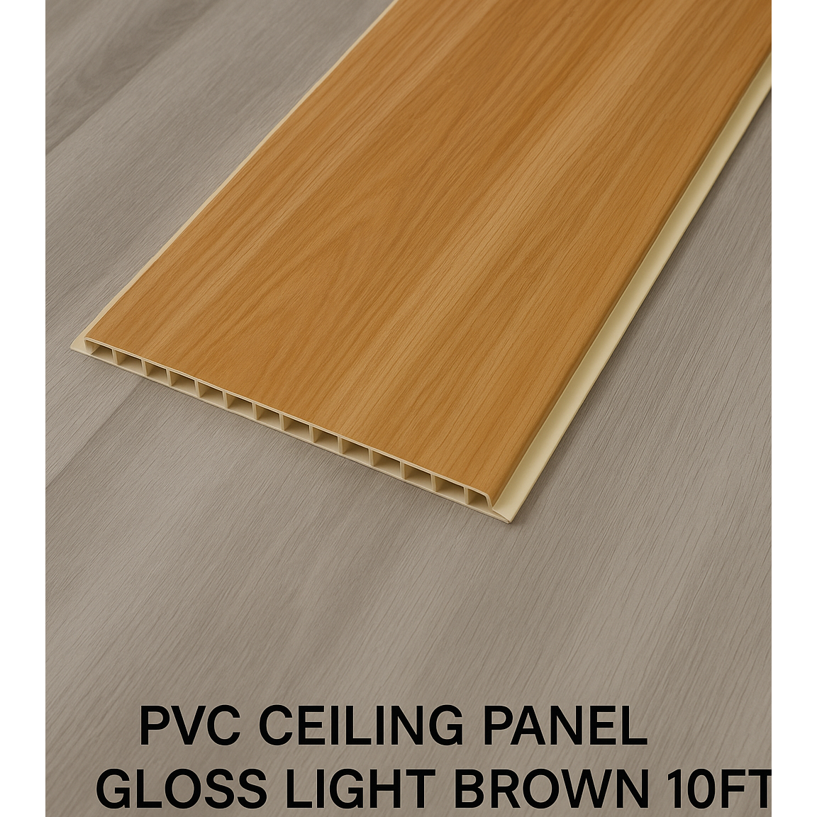 PD Pvc Ceiling Panel Gloss Light Brown 10ft