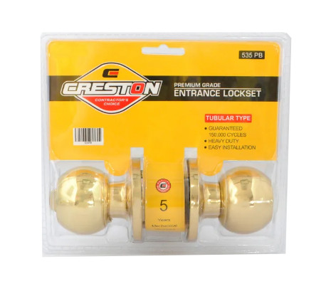 Creston 535PB Ent Lockset Tubular