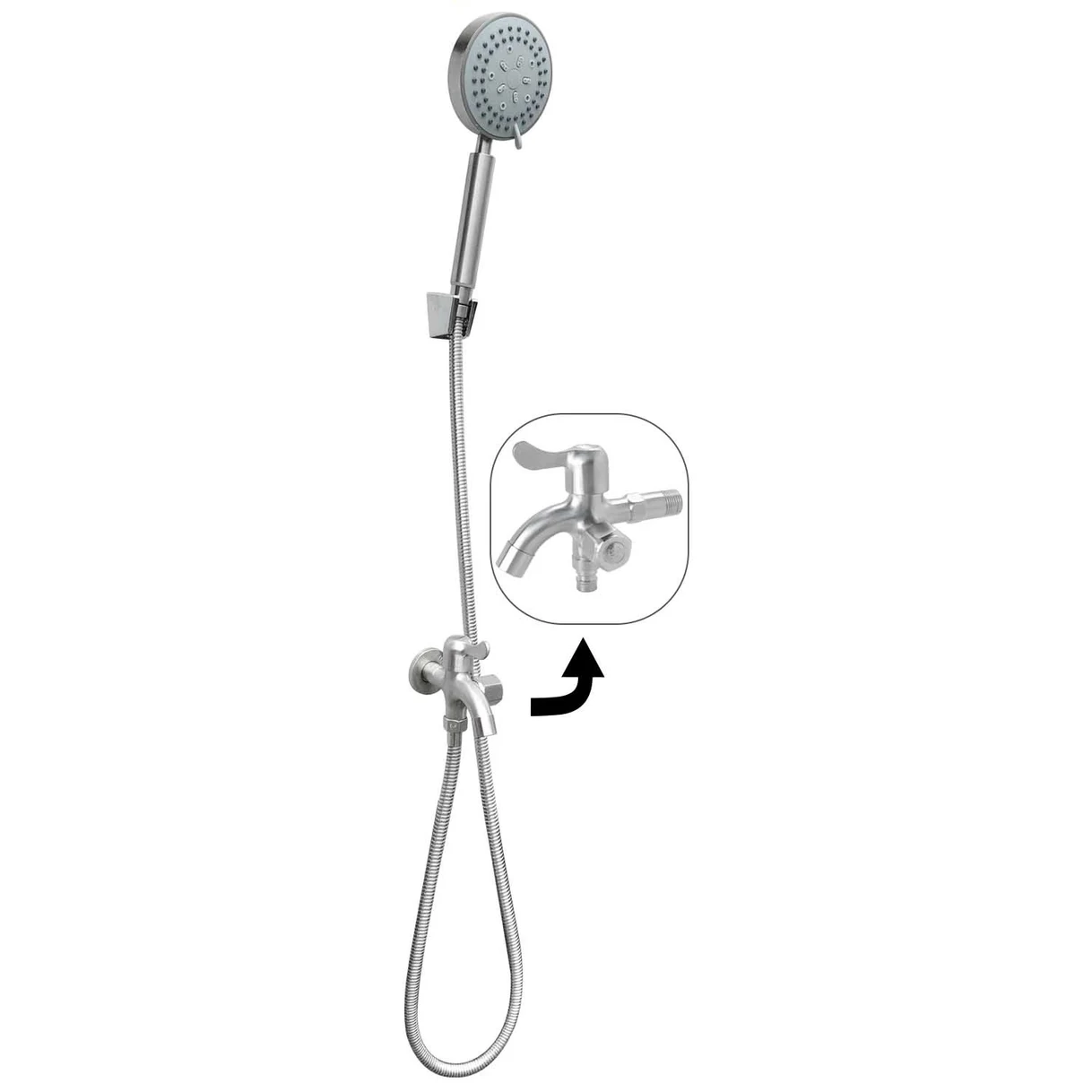 Creston CPL-1258 Telephone Shower Set S/S Round