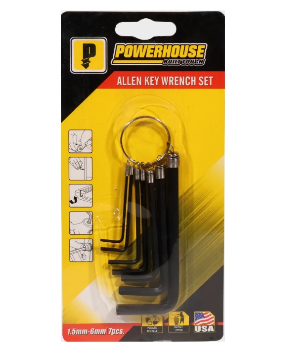 PowerHouse Allen Key Wrench Set 10pcs (1.5mm-10mm)