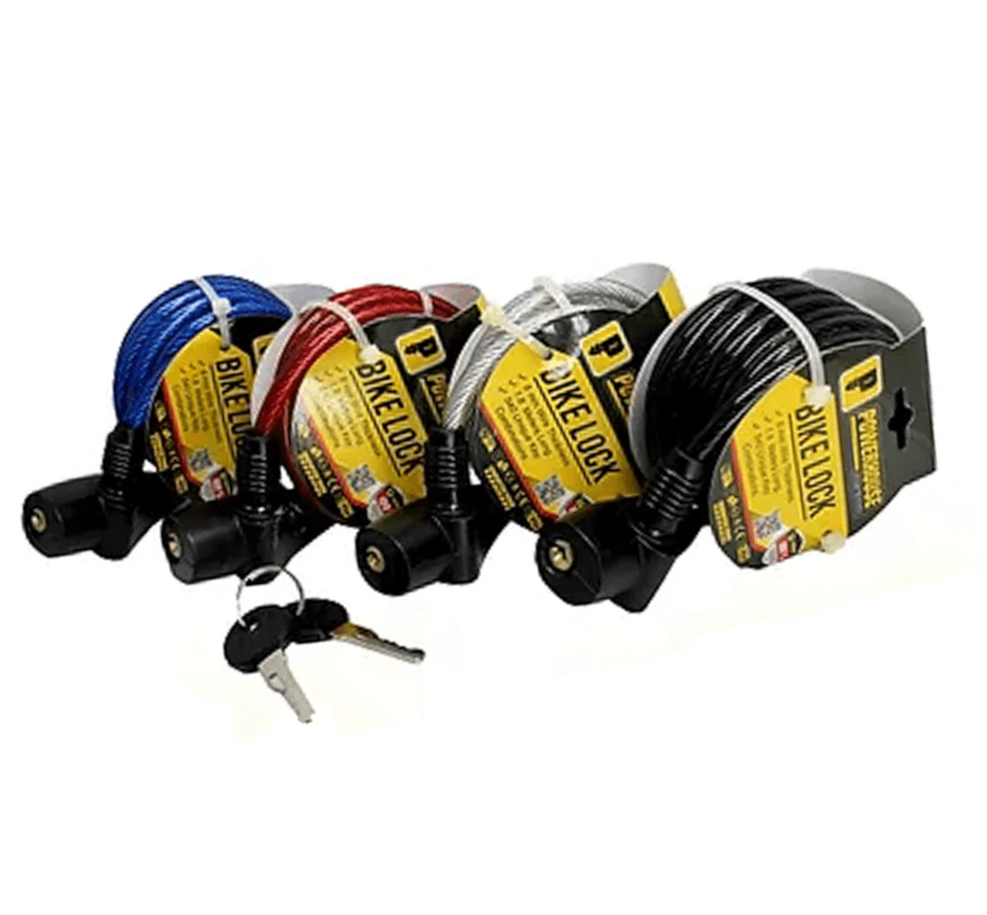 PowerHouse Bike Lock Assorted Color 8x1800mm