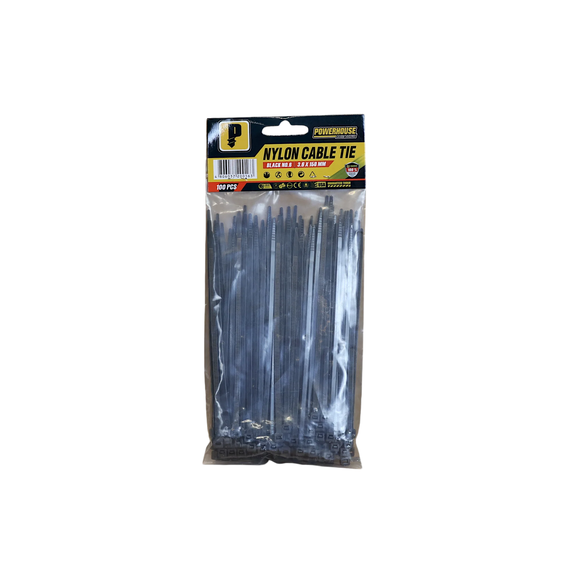 PowerHouse Nylon Cable Tie #6 Black