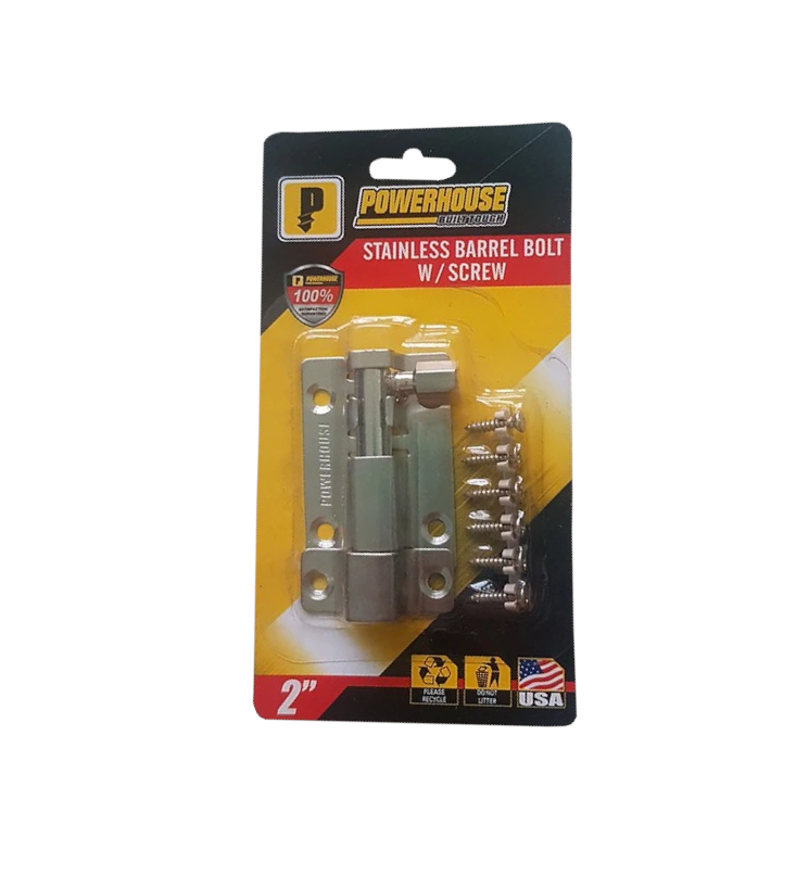 PowerHouse Push Bolt SS with Screw 2