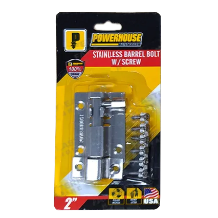 PowerHouse Stainless Barrel Bolt with Screw 2
