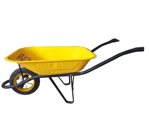 PowerHouse Wheel Barrow Square Tray Rubber Wheel