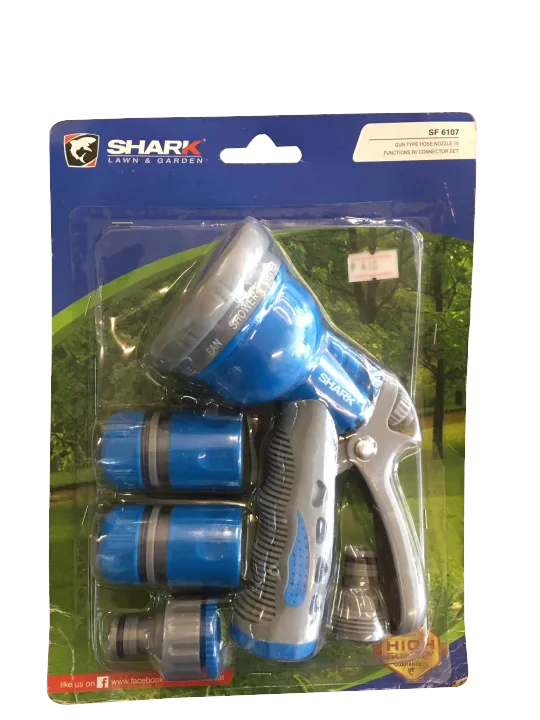 Shark SF6107 Gun Hose Nozzle 10Function with Connector Set