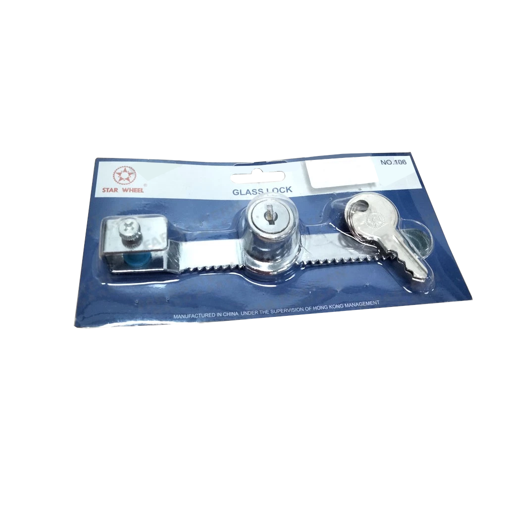 Star Wheel Zinc Alloy Sliding Glass Door Lock No. 105