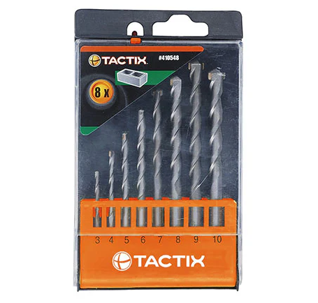 Tactix Concrete Drillbit Set 8Pc 3-10mm