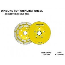 CRESTON CGC-314 SEGMENTED DIAMOND CUP GRINDING WHEEL ( DOUBLE ROW)