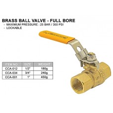 CRESTON CCA-001  BRASS BALL VALVE - FULL BORE SIZE: 1" 450g