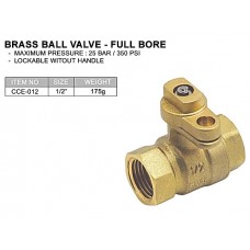 CRESTON CCE-012  BRASS BALL VALVE - FULL BORE SIZE: 1/2 " 175g