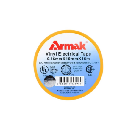 Armak Elec Tape Yellow Med 8m