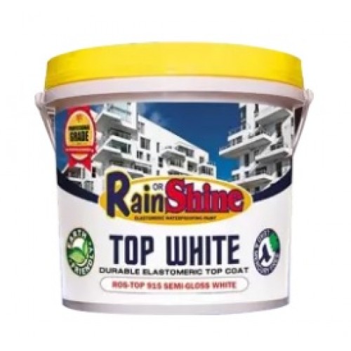 Rain Or Shine Ros 915 Top White Semi Gloss Elastomeric Waterproofing Paint - How To Use Rain Or Shine Paint
